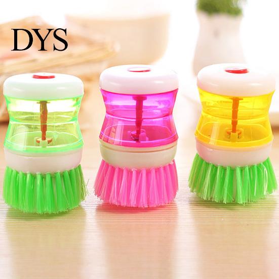 Dish Brush with Soap Dispenser Cleaning Plastic Dishwashing Good Grip Pot Household Supplies