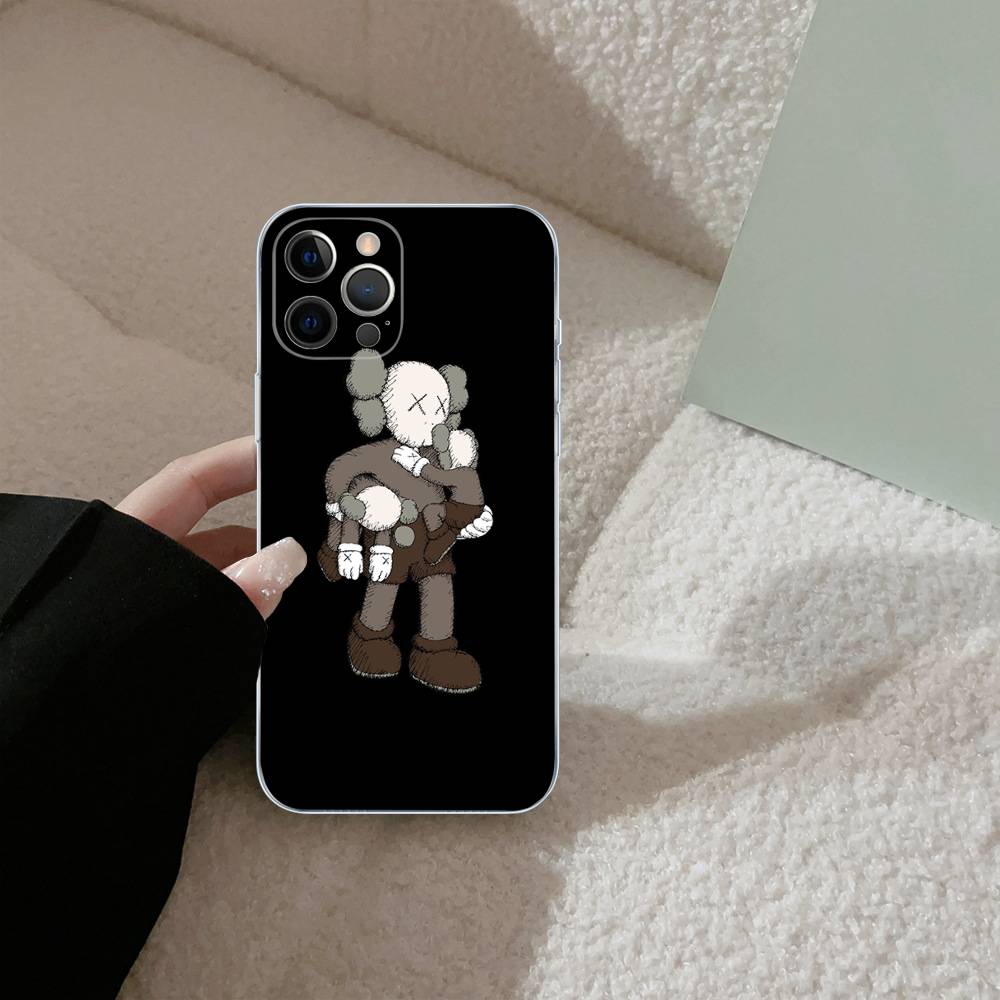 

Модный K-Kaws Чехол для телефона Для IPhone 17 16 15 14 13 11 12 Pro Max 16 Plus Прозрачный iPhone 14 pro