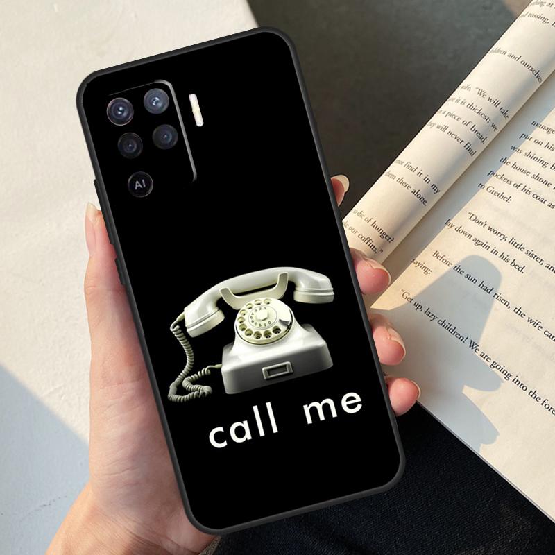 Retro Rotary Dial Telephone Case For Oppo A58 A98 A78 A18 A38 A60 A80 A40 A77 A57 A17 A74 A54 A94 A96 A76 A16 A15 A5 Pro