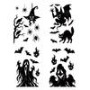 Halloween window sticker red hand black and white skull glass sticker transparent pvc glue-free static sticker decoration