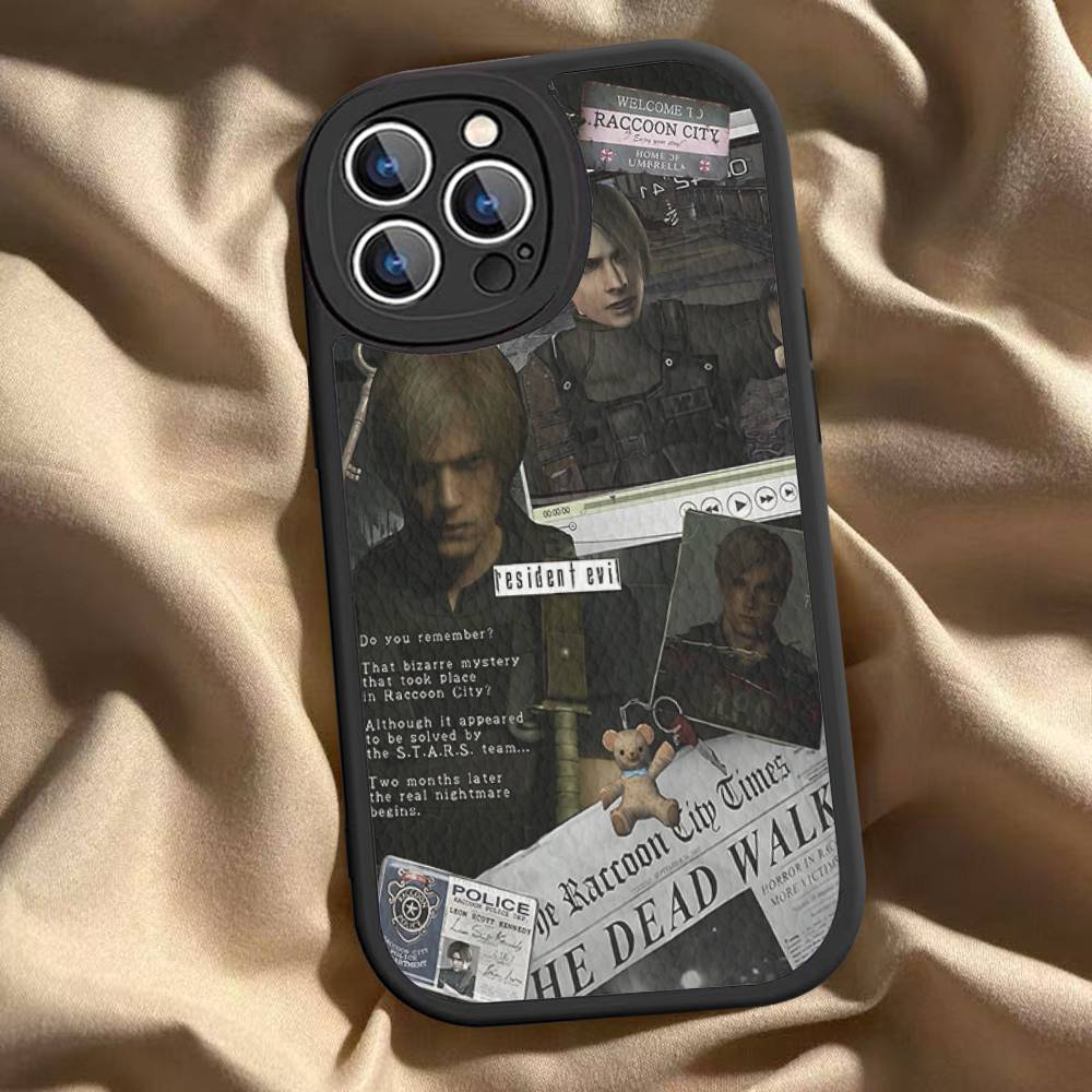 Game R-Resident E-Evil Phone Case For IPhone 16 15 14 13 12 11 Pro Max Plus Leather Soft Cover