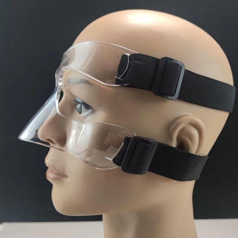 Adjustable Nose Protective Shield Black/Clear Nose Protector Basketball Face Mask  Game Collision