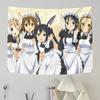 K On Anime Girls Tapestry Casual Daily Cartoon Character Wall Hanging Kawaii Anime Fans Bedroom Decor, Home Decor