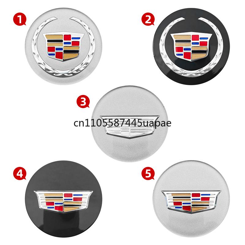67mm 4pcs Car Wheel Center Hub Caps Cover Emblem Accessories for Cadillac Escalade CTS CT5 XT5 XTS XLR BLS SLS STS ATS XT4 CT4