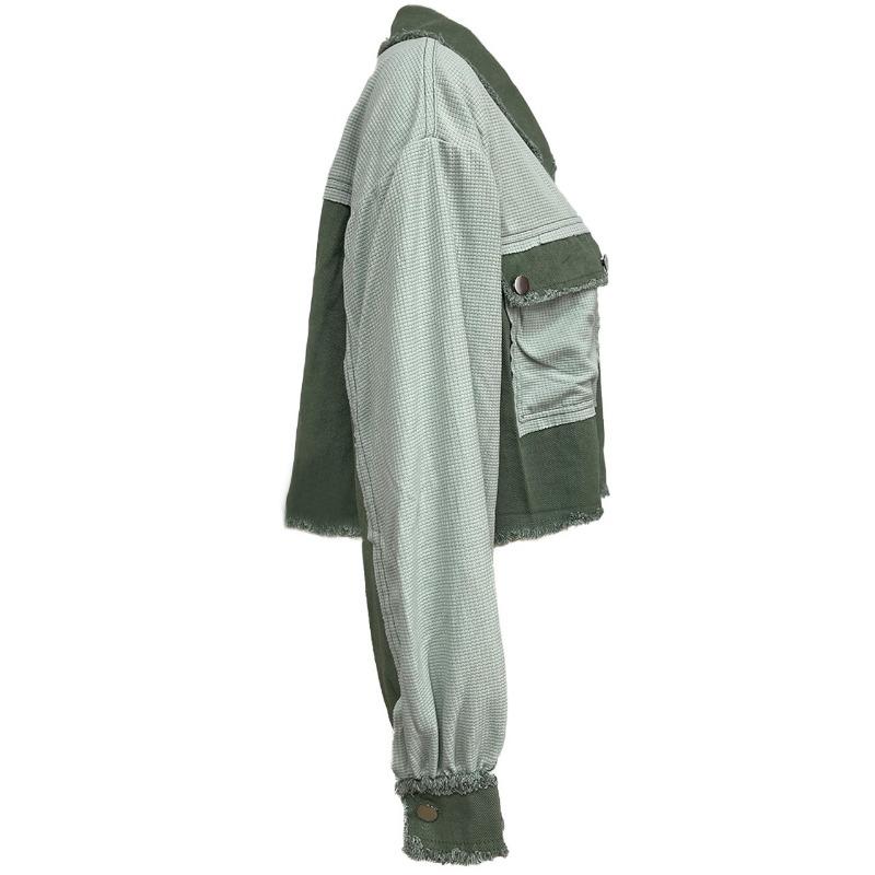 VEZFAA Dámská móda Ležérní Jednobarevný potisk Podzim Zima Dlouhý rukáv POLO Bundy a kabáty