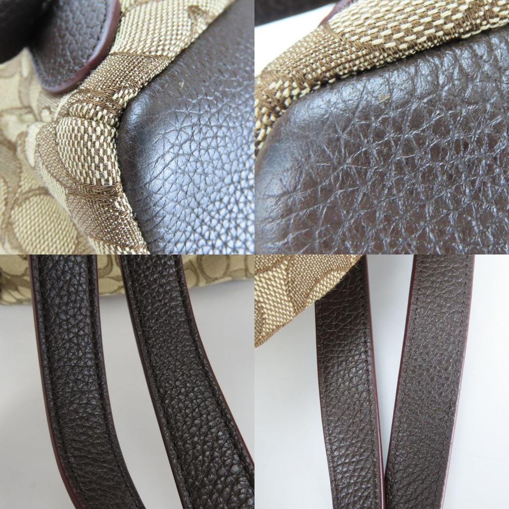 Used COACH Backpack · Daypack F30275 Signature canvas/leather Brown Dark brown Backpack