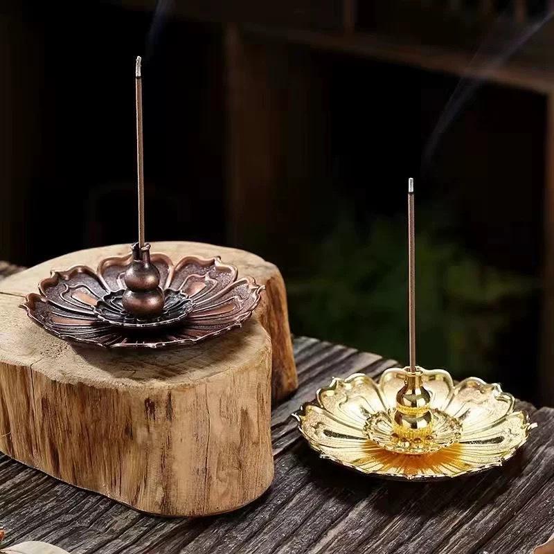 Lotus Multi-Hole Incense Holder with Tongs - Indoor Ornament & Burner