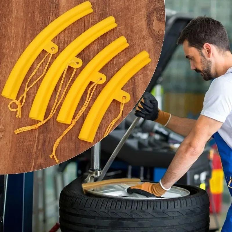 Yellow Car Motorcycle Wheel Guard Rim Protectors Bicycle Car Wheel Rim Protector Tyre Changer Guard Tire Change Protection Tool