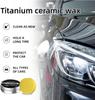 Cera Auto Ceramica al Titanio da 100g con Spugna Protezione Forte Rivestimento Auto Cera Lucidante Pasta Rimuovi Graffi Auto