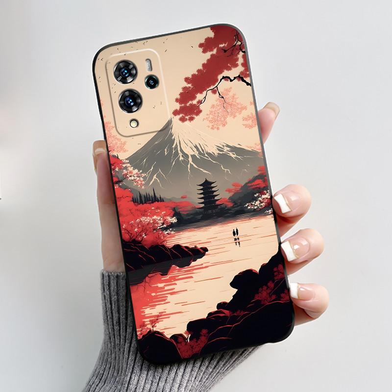 For ZTE Blade V40 Pro/ZTE 9046 Case Cute Love Rabbit Funny Black Matte Soft TPU Protective Back Cover For ZTE V40 Pro Phone Case