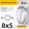 Zhuo Ji 8mm High-Pressure Transparent PU Air Hose for Air Compressors (Sizes: 4/6/10/12/14/16)