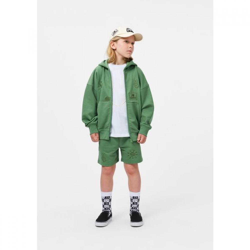 Molo 9 12 Years Mali Pop Green Zip Up Hoodie Cardigan Akis9cg002