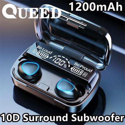M10 Bluetooth Headset Touch Nummer Toont Draadloze Mini TWS Sport Mobiel Bluetooth 5.3