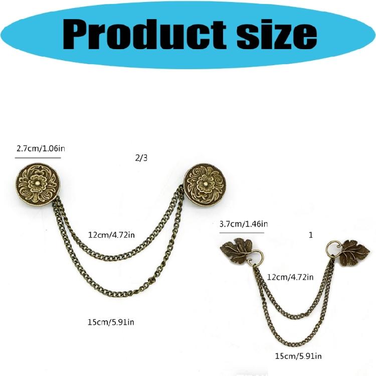 Fashionable Chain Brooch Trendy Chest Jewelry Gift With European Pattern For Shawl And Clothing Accessories