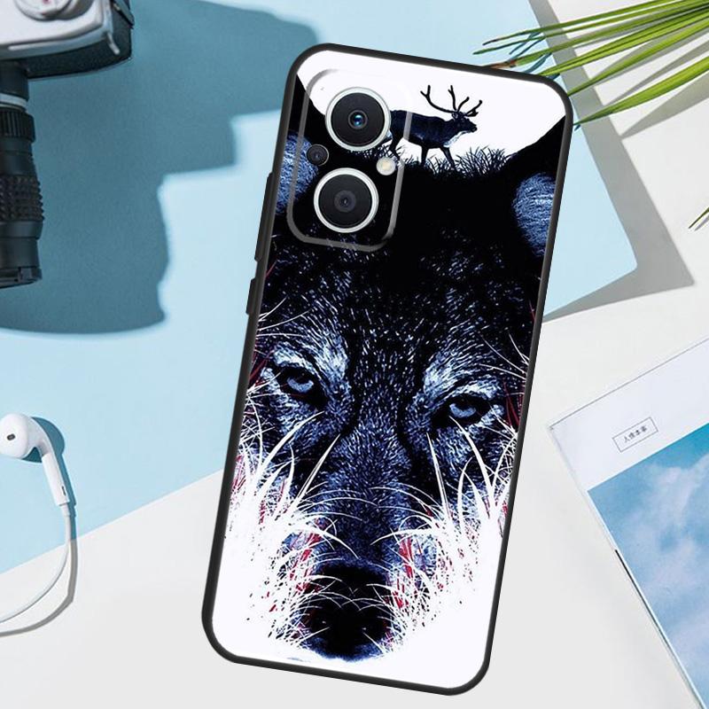 wolf art black Cover For OPPO Reno 14 F 13 12 11 10 Pro 11F 12F 13F 7 8 Lite OPPO Find X9 X8 X6 X5 Pro Case