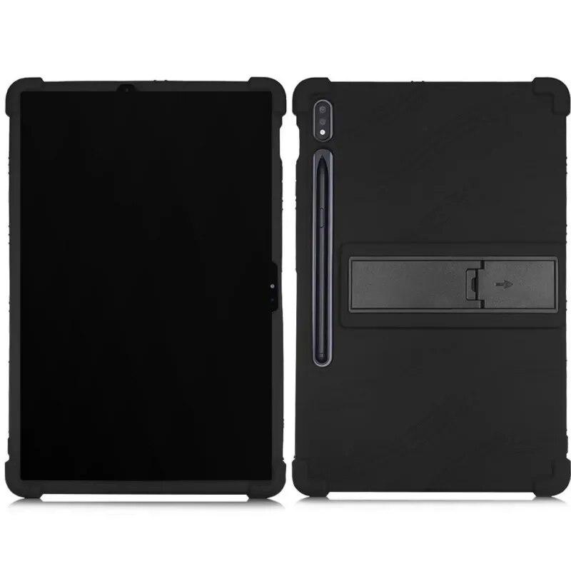 Case For Samsung Galaxy tab S9  Plus FE 12.4 Cover For Tab S9 11incs SM-X810 X816B Kickstand Funda with 4 Shockproof Airbags Soft Silicone