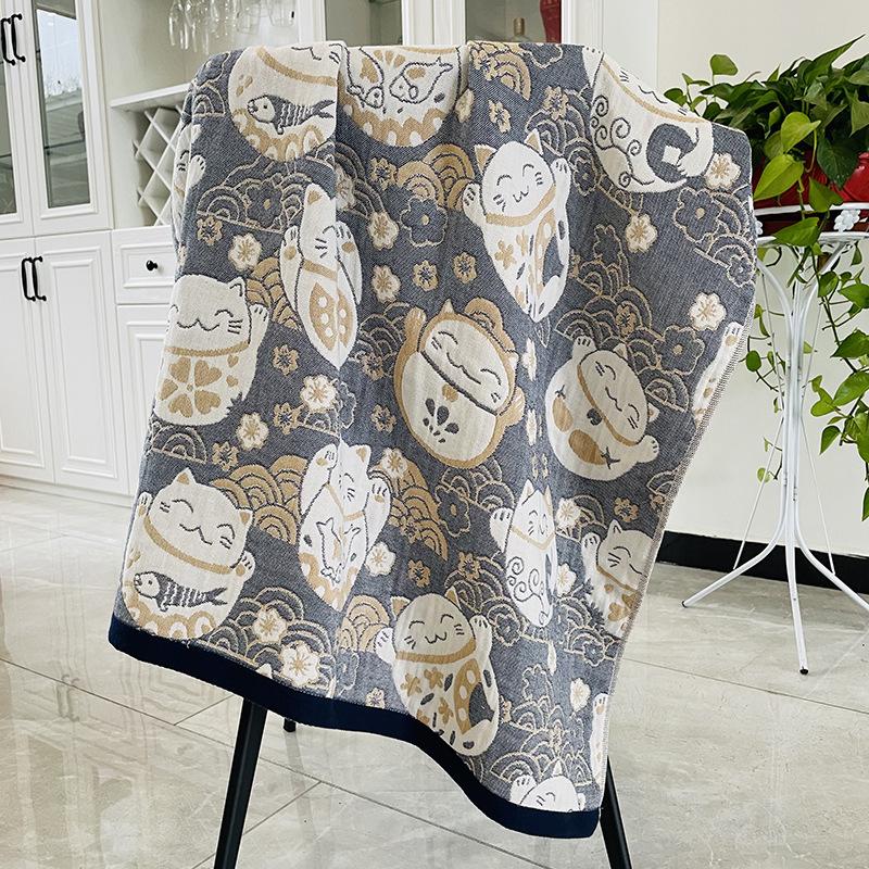 Bohemian Floral Bath Towel for Women Children, Soft Cotton Gauze, Bathroom, High Quality, 70*140