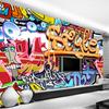 3d Street Graffiti Mural Ktv Bar Background Wallpaper Restaurant Modern Creative Wall Papers For Walls