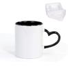 350ML 12oz Leere Keramiktasse Herzhenkel-Typ für Sublimation Ohne Bild Weiße Oberfläche