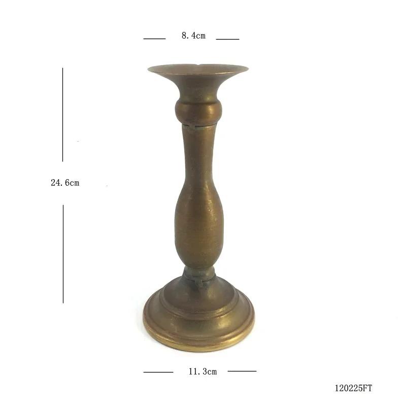 Enkel metall ljusstake Romantiska bröllopsdekorationer Järnkonst Ljusstakar Vardagsrum Ljusmiddagsdekoration