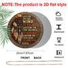 2D Flat - 1pc Round Aluminum Sign | Bohemian Indian Feather Art Wall Decor And Inspirational Quote, Suitable For Living Room, Bedroom, Study, Office