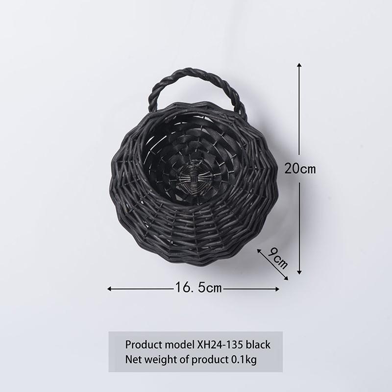 Suport de perete handmade din salcie pentru pat de flori, coș cu flori din salcie, suport pentru ghiveci de grădină, suport de perete pentru ghiveci de grădină, ghiveci de flori