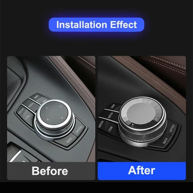 1Pc Multi Media Car Multimedia Button Knob Crystal Cover Trim For BMW 1 3 5 6 7 Series F20 F21 F06 F12 F07 F11 F18 F25 F26 X3 X4