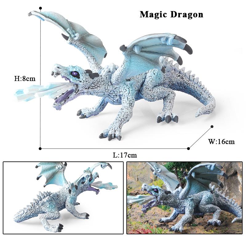 Oenux Phoenix Cerberus Ice Monster Model Cerberus Griffin Dragon Dinosaurs Action Figures Animals Toy Collection Kid Gift