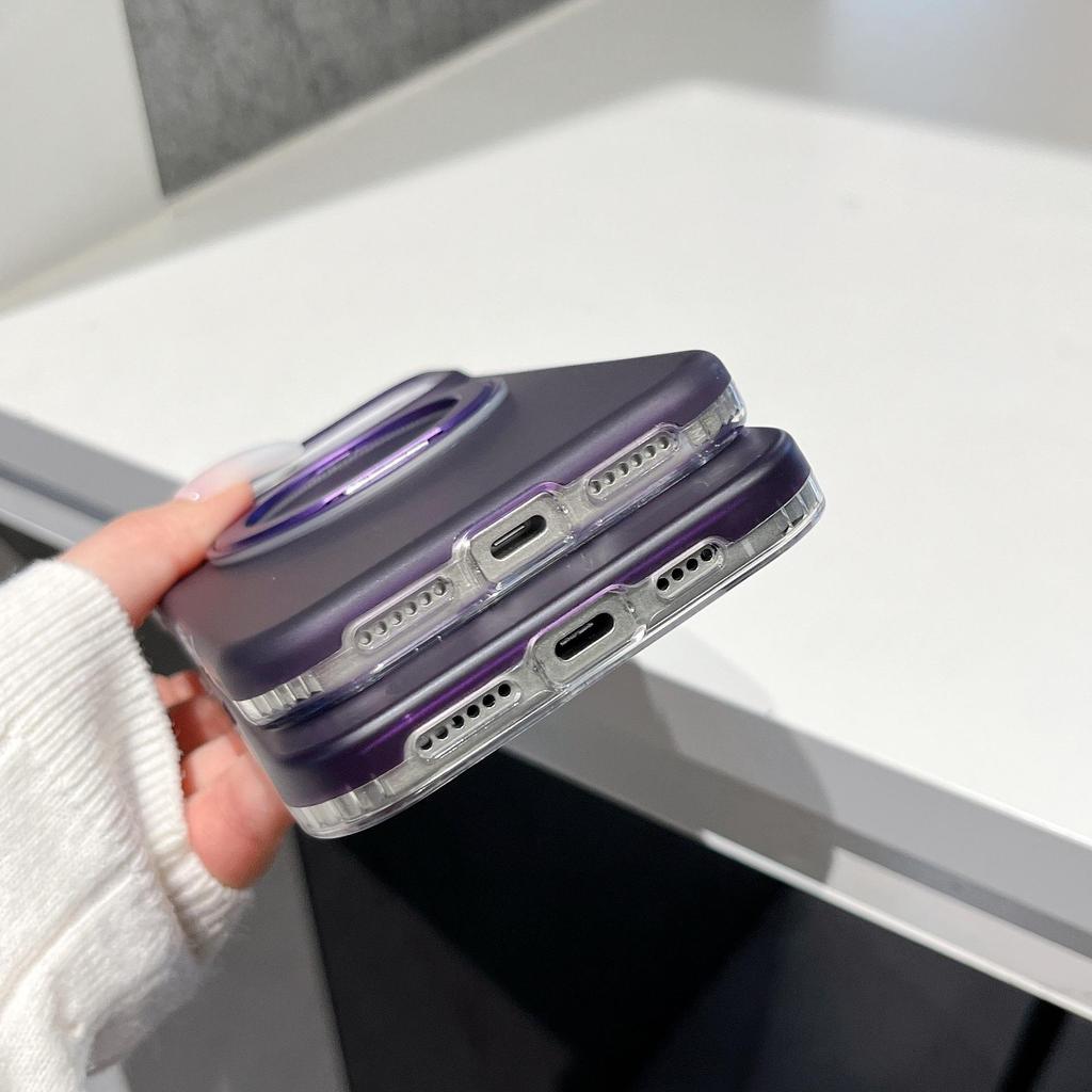 Luxury Purple Magnetic Frosted Case for iPhone 17 Pro Max & Apple 16