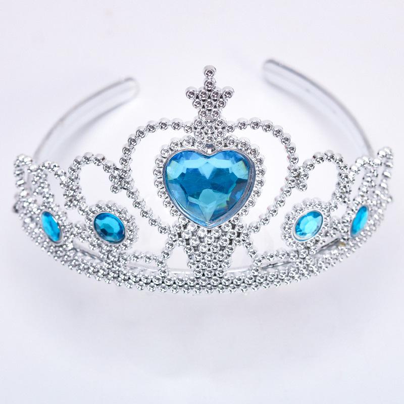Sada koruny a hůlky Ledové princezny pro dívky - Plastová tiára a doplňky čelenky