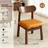Solid Wood Backrest Stool Soft Cushioned Small Dining Chair Stackable Low Bench Home Living Room Tea Table Kids Seat New Chinese Style Furniture