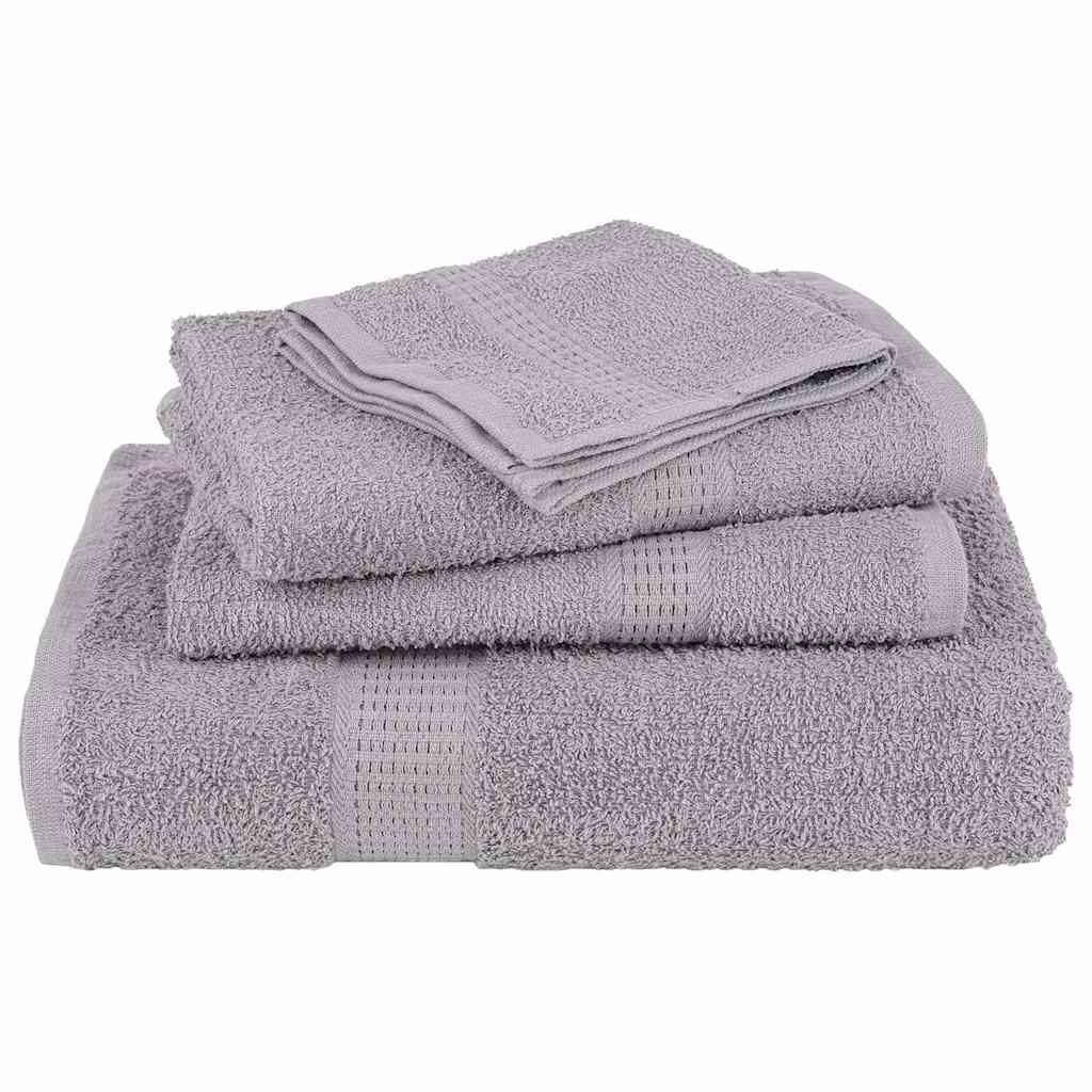 Vidaxl 12-Cz. Zestaw Ręczników, Szary, 360 G/M2, Bawełna 100%