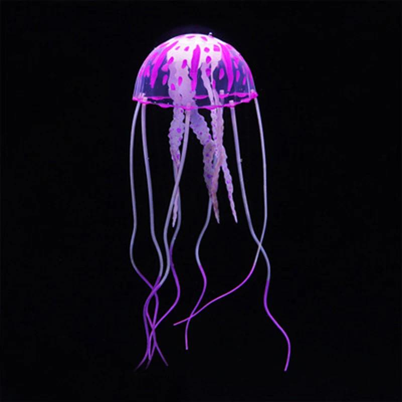 Artificial Swim Glow Jellyfish for Fish Tank - Luminous Aquarium Underwater Decoration