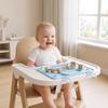 Multi-functional Activity Pad Silicone Baby Placemat with Suction Cup, Toddlers Eating Food Mat Mats Anti-fall Rope, Foldable for Kids Non Slip Table
