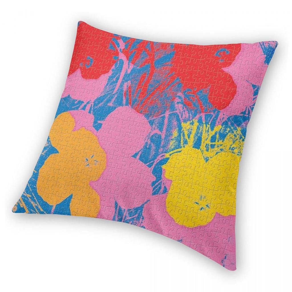 Andy Warhol Color Flowers Pillowcase Polyester Linen Velvet Creative Zip Decor Throw Pillow Case Car Cushion Case