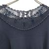 Leilian French sleeve knit 13 Charcoal Navy Women Used