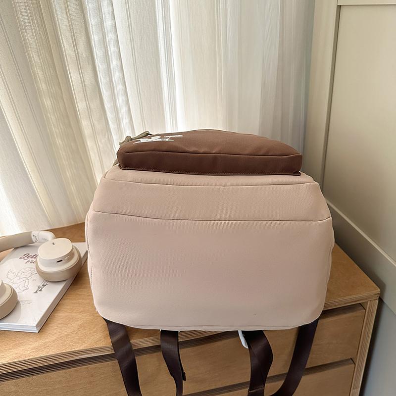 Color Block Student Schoolbag Women's Large Capacity Backpack