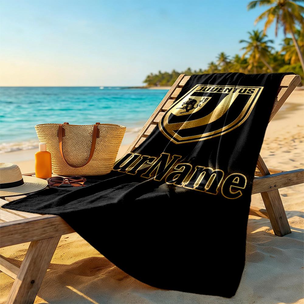 Juventus Personalized Name Beach Towel Super Soft Microfiber Quickdry Fabric