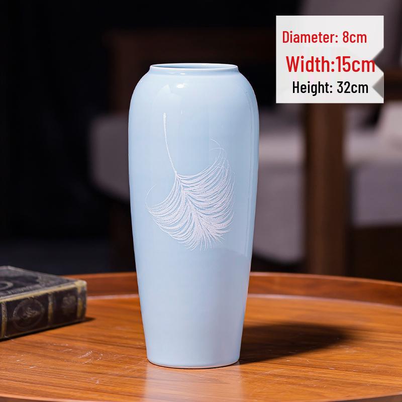 Handcrafted Jingdezhen Ceramic Vase: New Chinese Decor for Living Room and Clubhouse