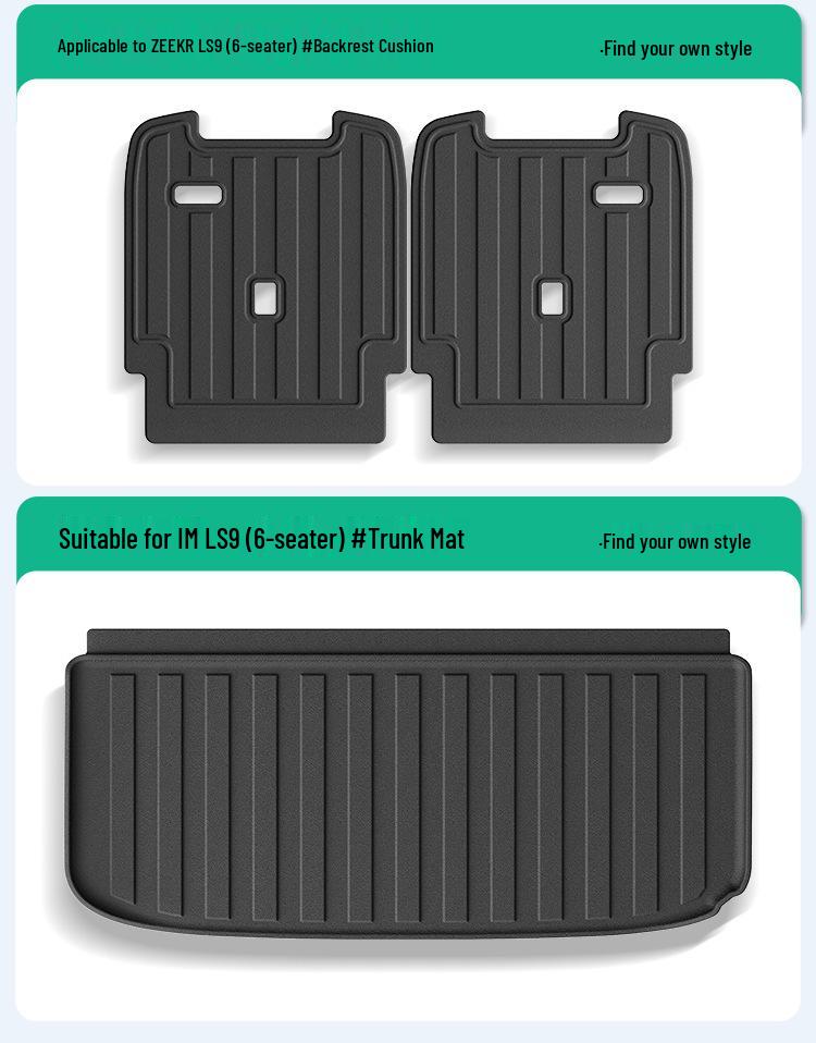 All-Weather TPE Floor Mats & Trunk Mats for 26 ZEEKR LS9 Models
