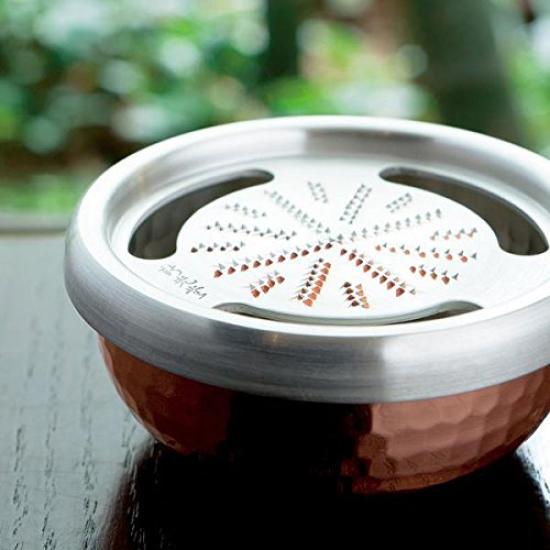 Shinkoukinzoku Pure Copper Grater with a Pure Copper from the Finish, 8cm, "Onkochishin" (Learning Past) - HMO-8
