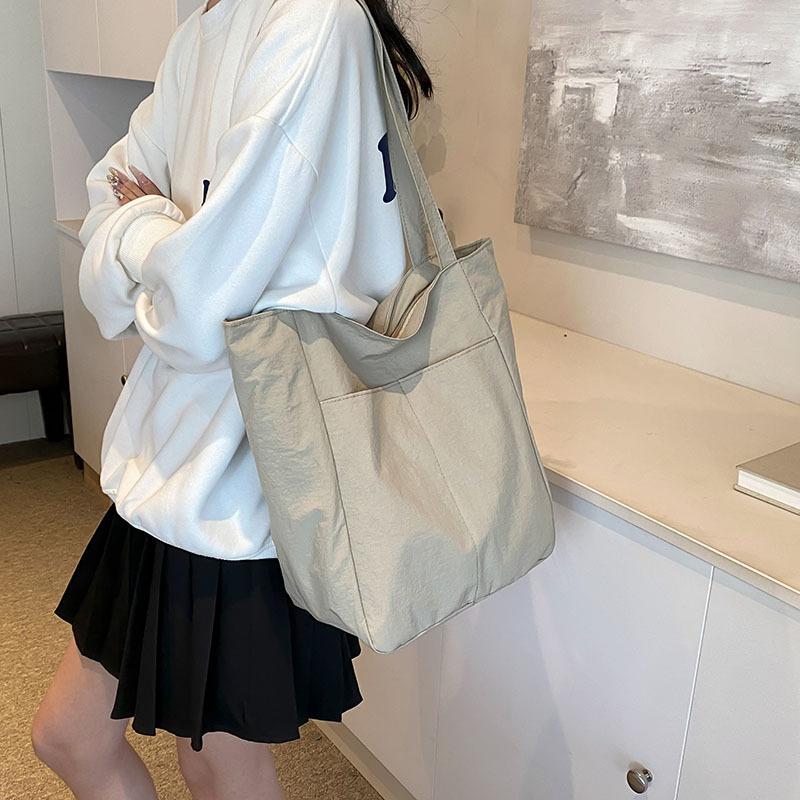 Casual Tote Bag New One-shoulder Crossbody Handbag for Women with Large Capacity Literary and Artistic Students Simple Personality and Beautiful Bag