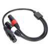 JORINDO JD6077 5‑Pin XLR Female to 3‑Pin Double XLR Female Cable Y Type Cable Splitter Line Audio Adapter