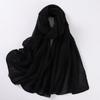 Large Size Pleated Hijab Scarf For Women Muslim Daily Wear