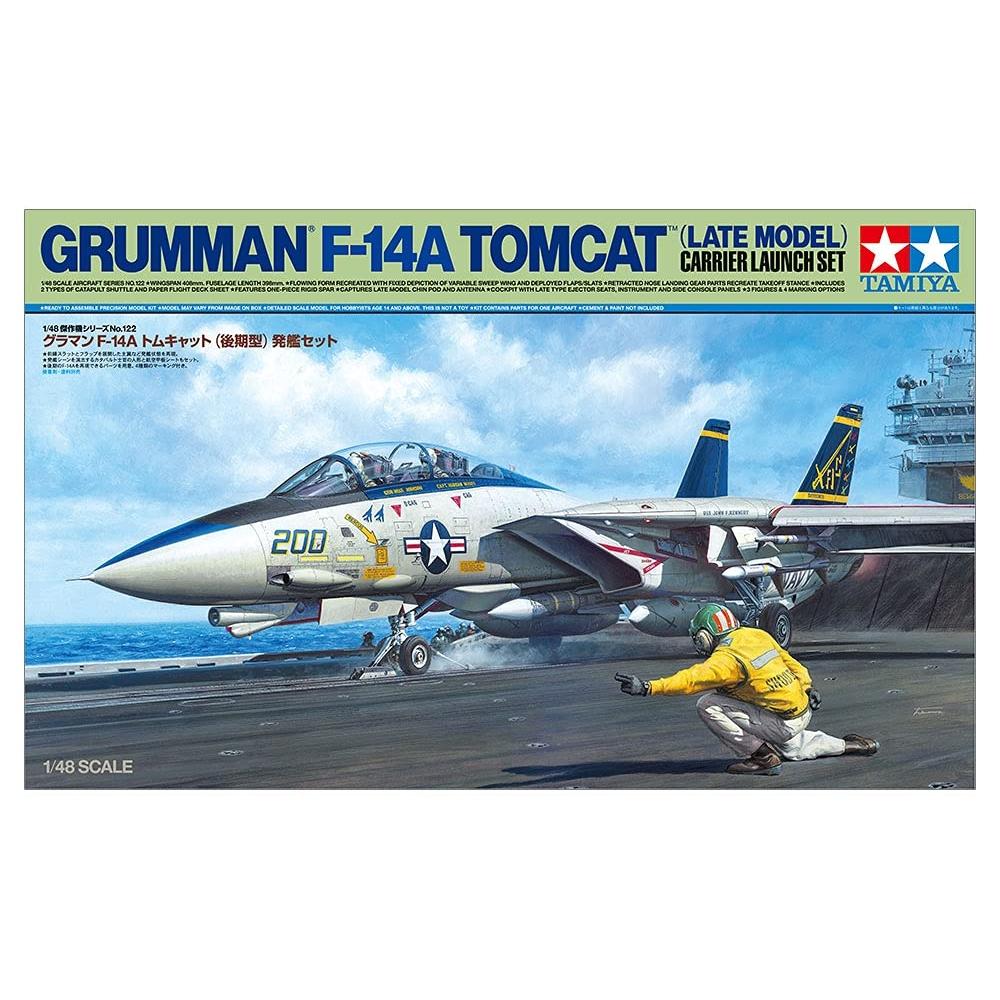 Tamiya 148 Masterpiece Series Nr. 122 Grumman F-14A Tomcat (Spättyp) Startset Kunststoffmodell 61122