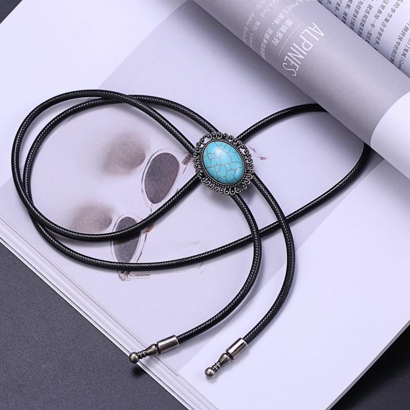 Herren Europäischer & Amerikanischer Stil Bolo Krawatte, Edelstein Fliege, Kristall Blume Vintage Halskette