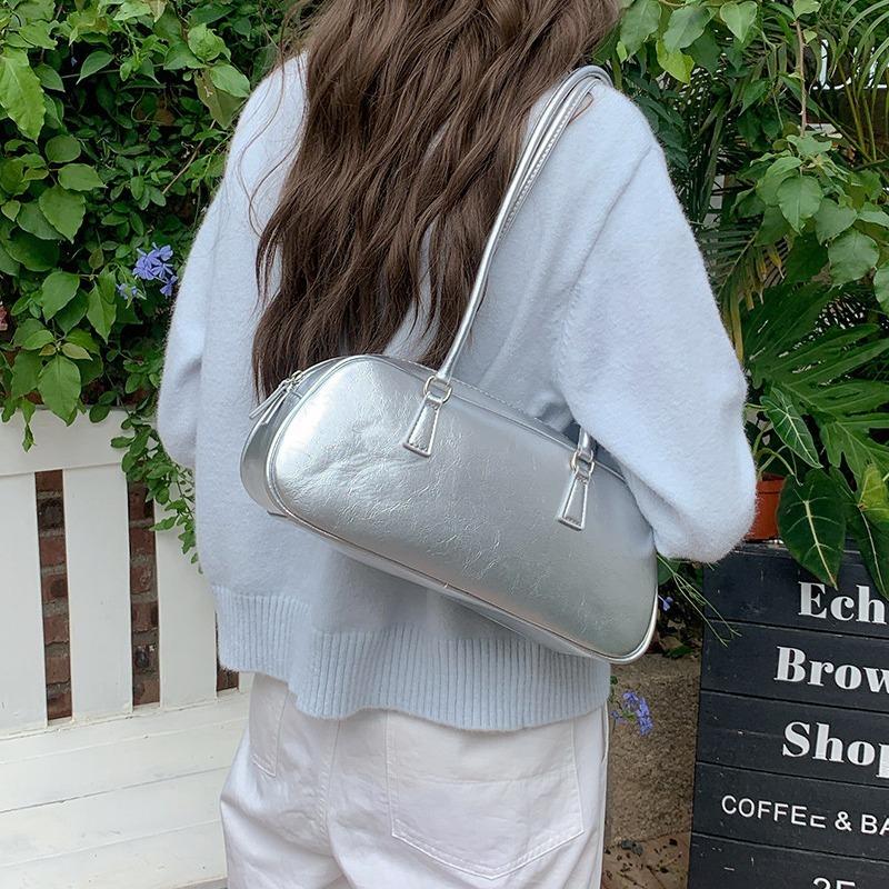 Casual Spring New Ballet Hand-held Women's Bag Trendy Versatile Silver Shoulder Underarm Bag