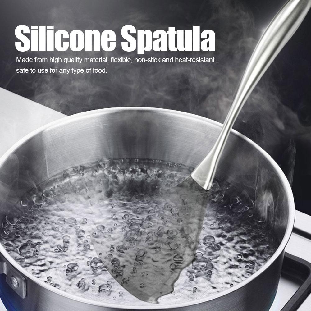 Silikonspatel Antihaft-Schaufel mit Edelstahlgriff Kochwerkzeuge Küchengeschirr