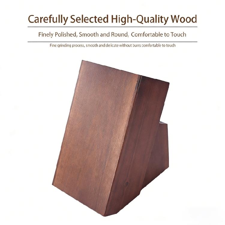 14 Slot Wooden Cutter Organizers Kitchen Cutter Storage Holder With Ventilation Holes Home Desktop Cutter Storage Rack