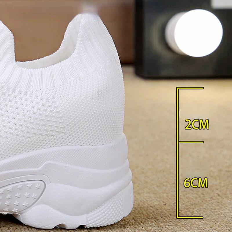 Fashion Hidden Heels Women Platform Sneakers Mesh Breathable Casual Shoes for Women Fashion Outdoor Women Running Shoes tenis de mujer